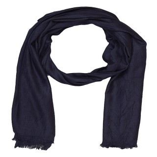 Navy Blue -Satin Plain Stole